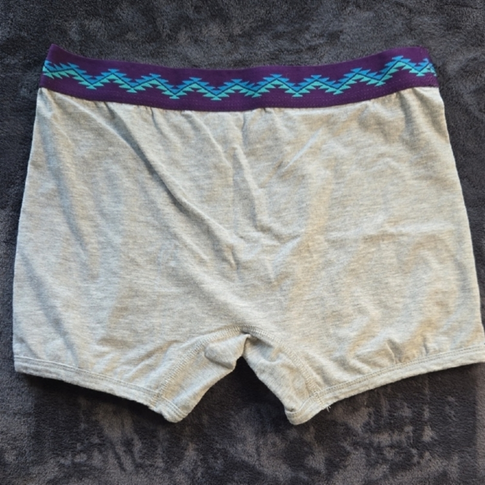 Purple and Gray Boxer Briefs with Stylish Waistband - Picture 5 of 5